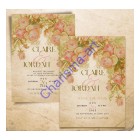 Antique Roses Wedding Stationery Kit Printable Download Canva Template